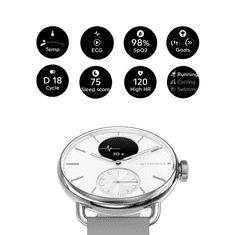 Withings ScanWatch 2 hibridna pametna ura, 38 mm, bela