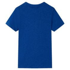 Vidaxl Otroška majica s kratkimi rokavi temno modra 92