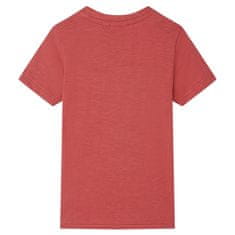 Vidaxl Otroška majica s kratkimi rokavi rdeča 128