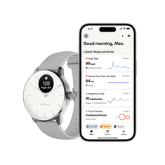 Withings ScanWatch Light hibridna pametna ura, 37 mm, bela