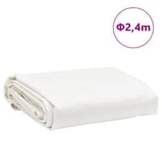 Vidaxl Ponjava bela Ø 2,4 m 650 g/m²