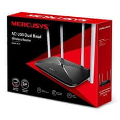 Mercusys Usmerjevalnik brezžični WiFi5 802.11ac AC1200 867Mbit/s Dualband 4xLAN 4x antena (AC12)