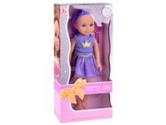 Toys Vijolična kraljica Lutka z vijoličnimi lasmi 38 cm ZA4766