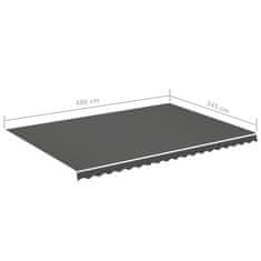 Vidaxl Nadomestno blago za tendo antracitno 5x3,5 m