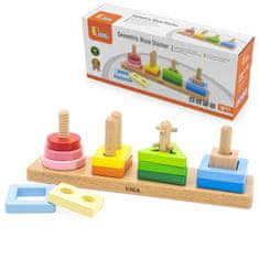 Viga Toys  Leseni geometrijski labirint Sorter