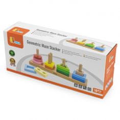 Viga Toys  Leseni geometrijski labirint Sorter