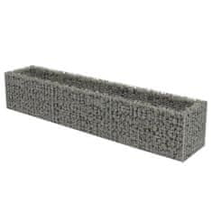 Vidaxl Visoka greda gabion pocinkano jeklo 270x50x50 cm