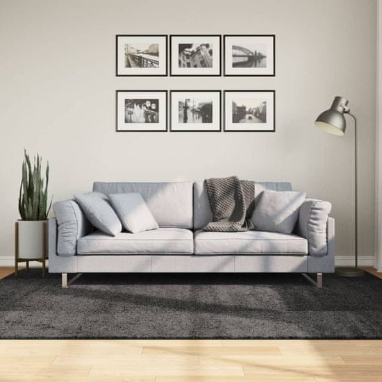 Vidaxl Košata preproga moderna antracit 160x230 cm