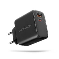 AXAGON ACU-PQ45 GaN omrežni polnilec 45 W, 2x vrata (USB-A + USB-C), PD3.0/PPS/QC4+/SFC 2.0/AFC/Apple