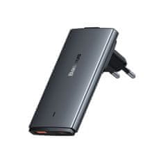 BASEUS GaN5 Pro Ultra Slim USB-C/USB-A 65 W polnilec sive barve