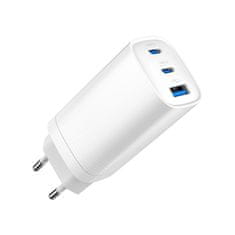 Gembird PD polnilec 1xUSB-A 2xUSB-C 65W bela