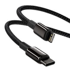BASEUS podatkovni kabel Tungsten Gold PD 20W 2m USB-C/Lightning black