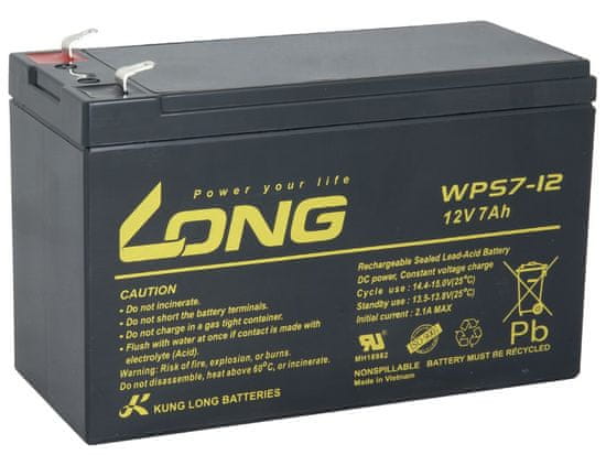 Long Baterija 12V 7Ah F1 (WPS7-12)