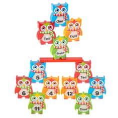 WOWO Owl Tower Puzzle - izobraževalna arkadna igra s kockami za učenje štetja