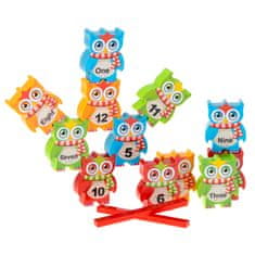 WOWO Owl Tower Puzzle - izobraževalna arkadna igra s kockami za učenje štetja