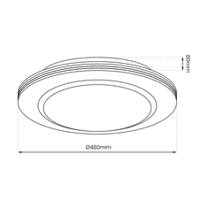 Milagro Plafonjera KELLY 48W LED Ø480 mm, Milagro