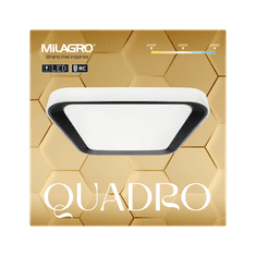 Milagro Plafonjera QUADRO BLACK 38W, Milagro