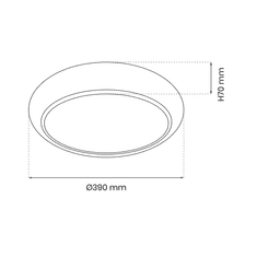 Milagro Plafonjera GEA GOLD 36W LED Ø390 mm, Milagro