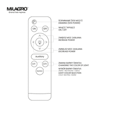 Milagro Plafonjera OPTIMA BLACK 52W LED Ø480 mm, Milagro