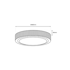 Milagro Svetlobni plafonjera MIRI 34W Ø490 mm, Milagro