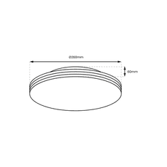 Milagro Plafonjera BEVER 10W LED IP44 Ø260 mm, Milagro