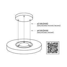 Milagro Plafonjera MAQ 50W 3CCT Črna, Milagro