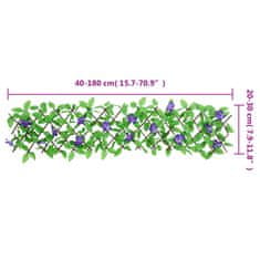 Vidaxl Umetni bršljan raztegljiva ograja 5 kosov zelena 180x20 cm