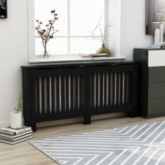 Vidaxl Pokrov za radiator črn 172x19x81,5 cm mediapan