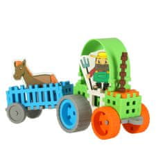 WOWO Building Blocks MARIOINEX Mini Waffles - Farm Set, 185 Elements, Made in Poland