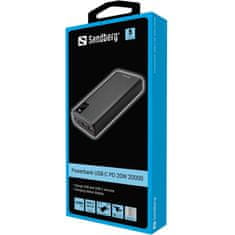 Sandberg Powerbank USB-C PD PowerDelivery 20W 20.000mAh prenosna baterija