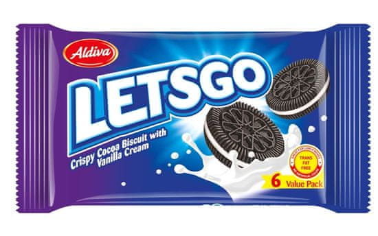 Aldiva LetsGO cookies vanilija 300g