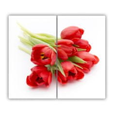 tulup.si Steklena podloga za rezanje Rdeči tulipani 60x52 cm