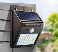 Netscroll Solarna LED stenska svetilka s senzorjem gibanja, SolarLED
