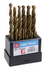 Festa Set vrtalnikov za kovino HSS TITAN 1,0-10x0,5mm 19 kosov.