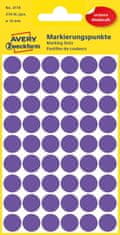 Avery Zweckform okrogle markirne etikete 3115, fi 12 mm, vijolične