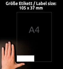 Avery Zweckform univerzalne etikete 3484-200, 105 x 37 mm, Ultragrip, 3200 + 320 brezplačnih etiket/zavitek, A4, za tiskanje