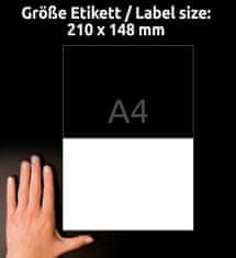 Avery Zweckform univerzalne etikete 3655, 210 x 148 mm, Ultragrip, 200 etiket/zavitek, A4, za tiskanje