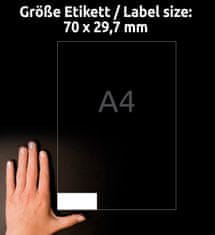 Avery Zweckform univerzalne etikete 3489, 70 x 29.7 mm, Ultragrip, 3000 etiket/zavitek, A4, za tiskanje