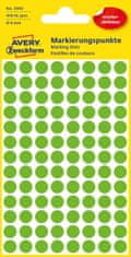 Avery Zweckform okrogle markirne etikete 3592, fi 8 mm, zelene, odstranljive
