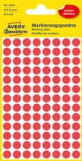 Avery Zweckform okrogle markirne etikete 3589, fi 8 mm, rdeče, odstranljive