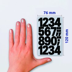 Avery Zweckform nalepke s črnimi številkami 3785, 25 mm, 28 nalepk