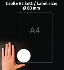 Avery Zweckform okrogle etikete 6229REV-10, premer 80 mm, odstranljive, 60 etiket/zavitek, A4, za tiskanje