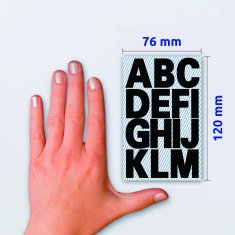 Avery Zweckform nalepke s črnimi črkami 3784, 25 mm, 27 nalepk