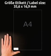 Avery Zweckform odstranljive etikete L4732REV-10, 35.6 x 16.9 mm, bele, 800 etiket/zavitek, A4, za tiskanje