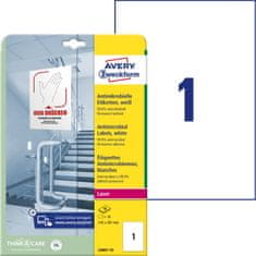 Avery Zweckform antibakterijske etikete L8001-10, 210 x 297 mm, bele, 10 etiket/zavitek, A4, za tiskanje 
