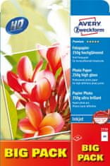 Avery Zweckform papir 2739, 250 g, 40 listov, za inkjet tiskalnike, A4, foto papir, za tiskanje