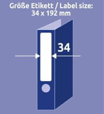 Avery Zweckform odstranljive etikete za registratorje L6060REV-20, 192 x 34 mm, 160 + 80 brezplačnih etiket/zavitek, A4, za tiskanje