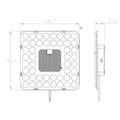 UltraTech LED modul za plafoniere 136 x136mm 24W 2350lm 4000K IP20