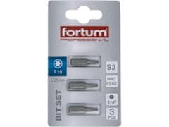 Fortum TORX konica, nastavljeno 3ks, T 15x25mm, S2