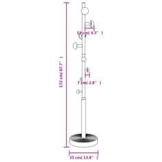 Greatstore Stojalo za plašče modro 172 cm železo s prašnim premazom